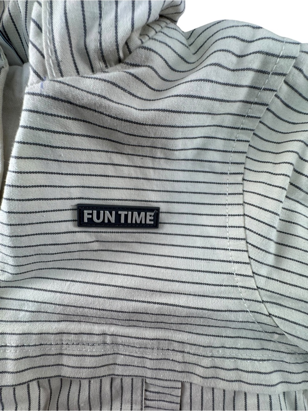 Kids Hooded Stripe Raincoat - Light Gray - Picture 2 of 5